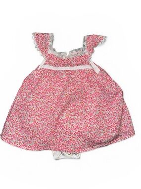 Juicy Couture Pink Label Floral Infant Dress with snap onesie, super cute!
